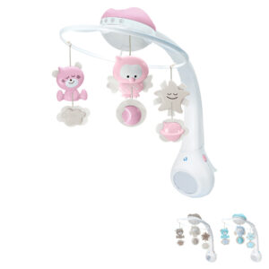 Infantino 3 In 1 Projector Musical Mobile - Pink-0