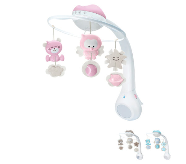 Infantino 3 In 1 Projector Musical Mobile - Pink-0