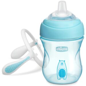 Chicco NaturalFit Soft Silicone Spout Transition Cup, 200ml (4m+) - Aqua-25480