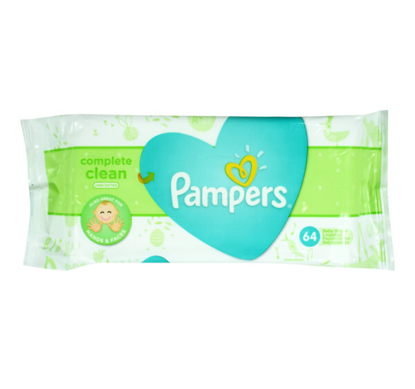 Pampers Complete Clean Baby Wipes Unscented Single Pack - 64 Wipes-0