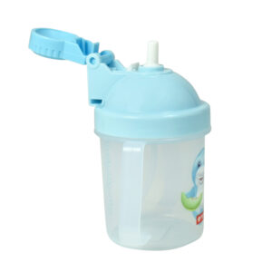 Lion Star Plastic Straw Cup With Handle (200ml) - Sky Blue-25949