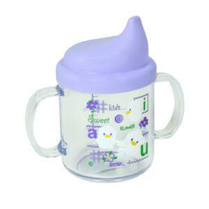 Lion Star Plastic Hard Spout Cup With Handle (200ml) - Purple-25966