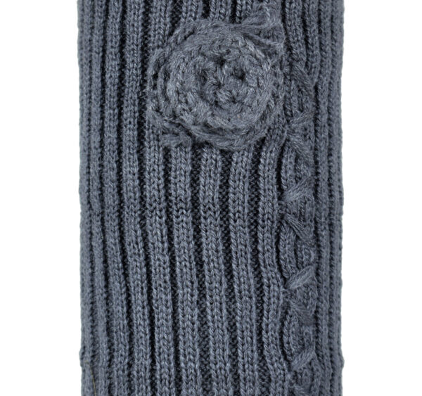 Women Winter Knitted Leg Warmer, Crochet Leg Warmer - Grey-25986