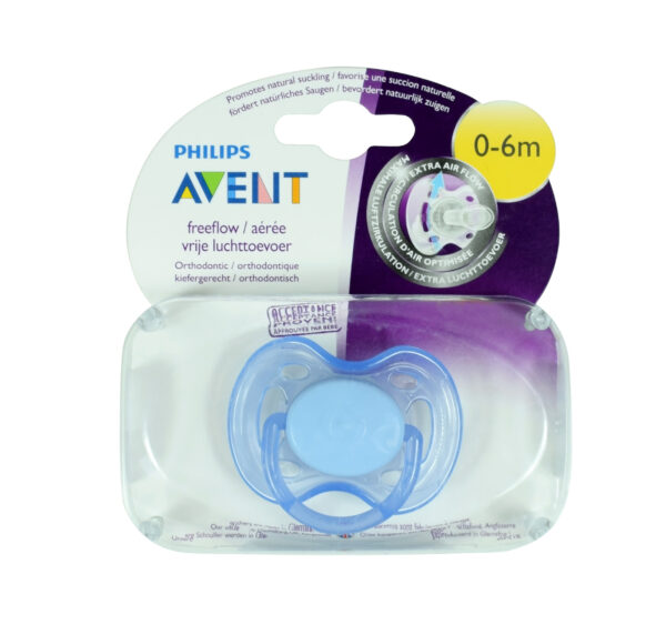 Philips Avent Free Flow Baby Sother, (0-6M) - Blue-0