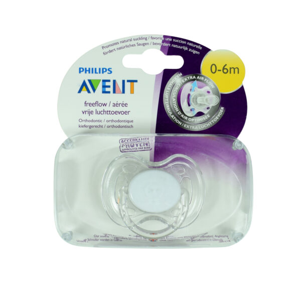 Philips Avent Free Flow Baby Sother, (0-6M) - White-0