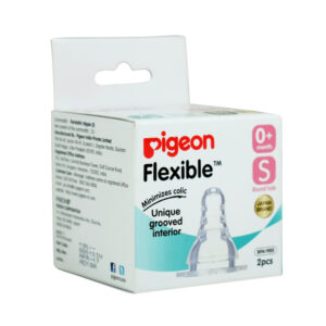 Pigeon Flexible Small Size Nipple For Slim Neck, Round Hole - Pack of 2-25448