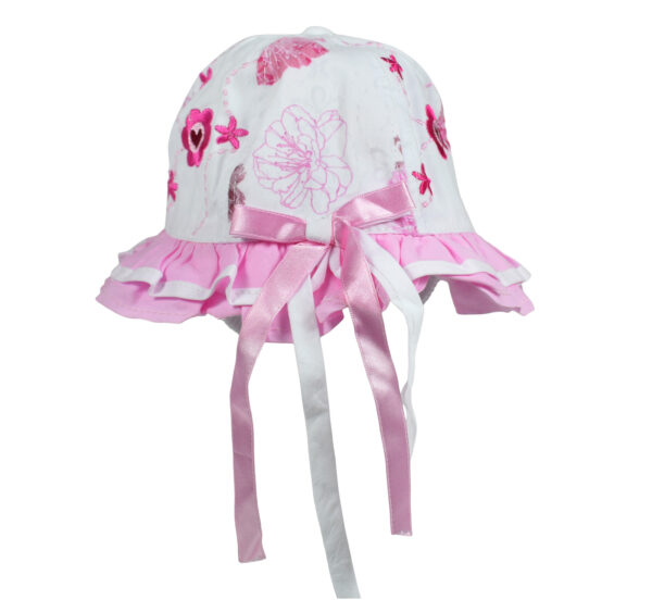 Flower Print Girls Fancy Summer Hat - Pink-25562