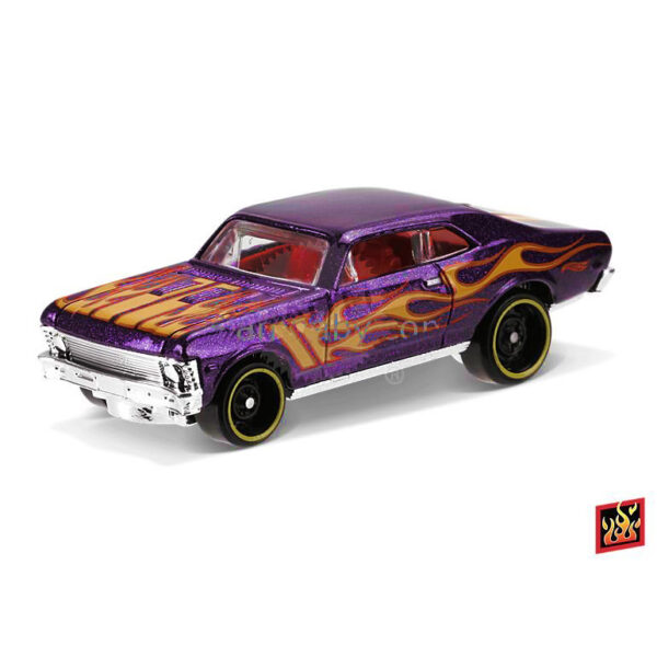 Hot Wheels - 68 Chevy Nova Purple, HW Flames #32/365-25107