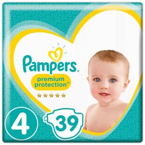 Pampers Premium Protection Diaper, Size 4 (Made in UK) - 39 Pcs-0