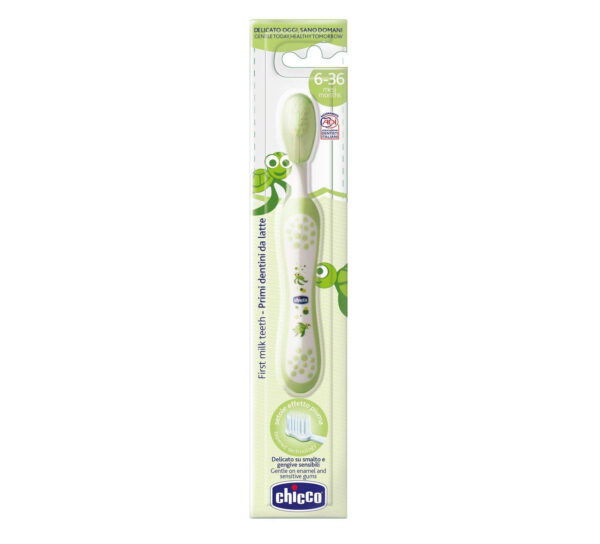 Chicco First Milk Toothbrush For Babies 6 to 36 Months - Green-0