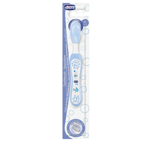 Chicco First Milk Toothbrush For Babies 6 to 36 Months - Blue-26504