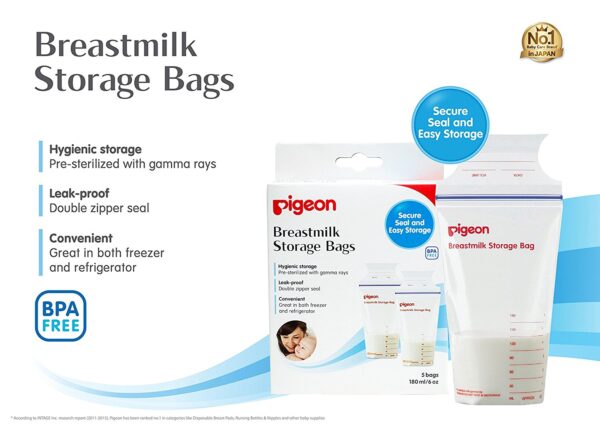 Pigeon Breast Milk Storage Bag, 5 Pieces-26002