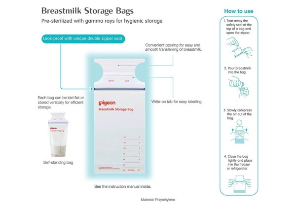 Pigeon Breast Milk Storage Bag, 5 Pieces-25997