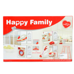 Kids Pretend Play, Washing Machine & Iron Set - Red-26254