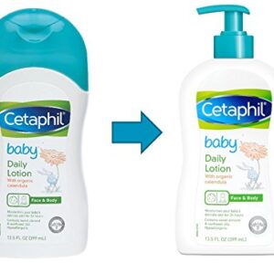 Cetaphil Baby Daily Lotion with Organic Calendula, Sweet Almond Oil and Sunflower Oil, 13.5 Ounce-26614