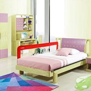 LuvLap Bed Rail Guard for Baby Safety (158cm x 44cm) -1 Pc- (Red)-26604