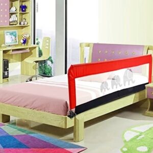 LuvLap Bed Rail Guard for Baby Safety (158cm x 44cm) -1 Pc- (Red)-26603