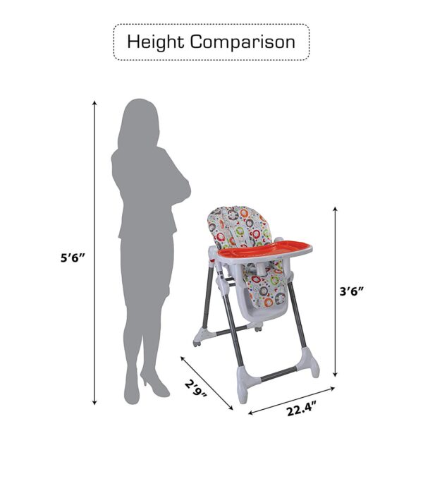 LuvLap Royal High Chair (18468) - Orange-27011