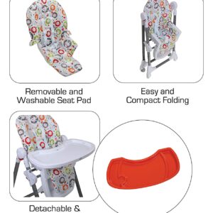 LuvLap Royal High Chair (18468) - Orange-27008