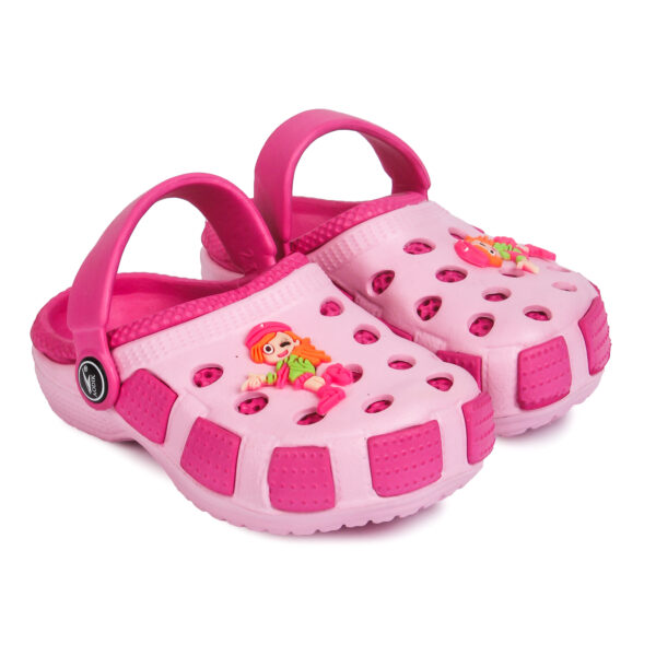 Plastic bathroom slippers(2-4years) - Pink-0