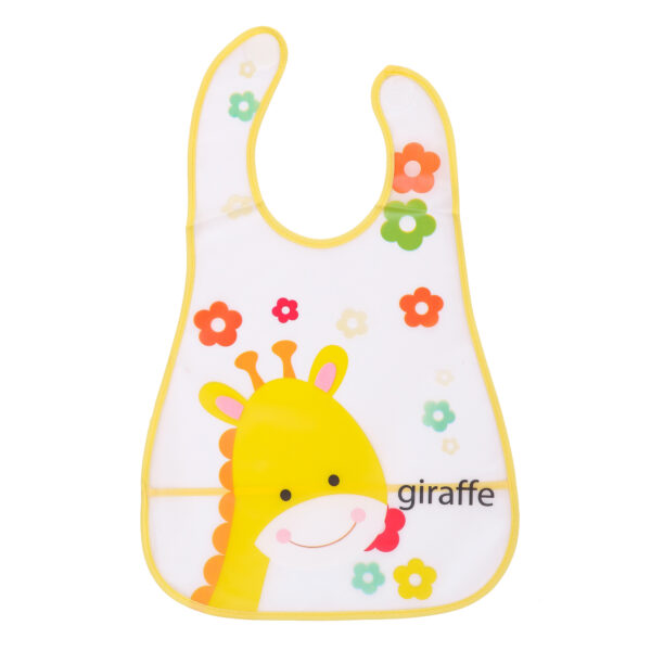 Baby Non-Spill Plastic Bib Giraffe-0