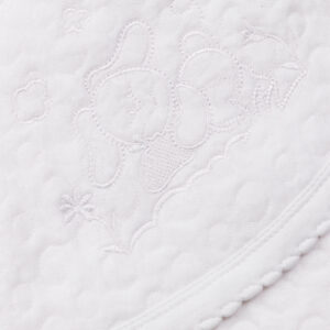 Popees white baptism hooded towel-26854