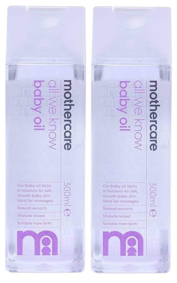 Mothercare All We Know Baby Oil 300ml, Pack of 2 (600ml total)-0