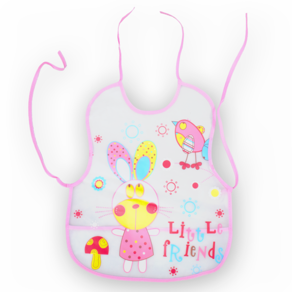 Waterproof Plastic Apron With Pocket Printed pink-0