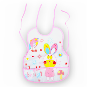 Waterproof Plastic Apron With Pocket Printed pink-27021