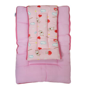 Quilted Soft Foldable Sleeping Bag Alphabetic Print - Pink-27152