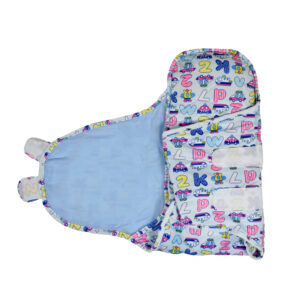 Soft Fabric Velvet Padded Swaddle with Pillow - Sky Blue-27162