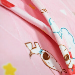 Very Soft Fabric Padded Swaddle, Dog Print - Pink-27178