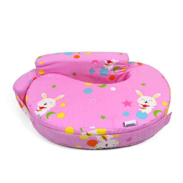 Baby Feeding Pillow (Rabbit Print) - Pink-0