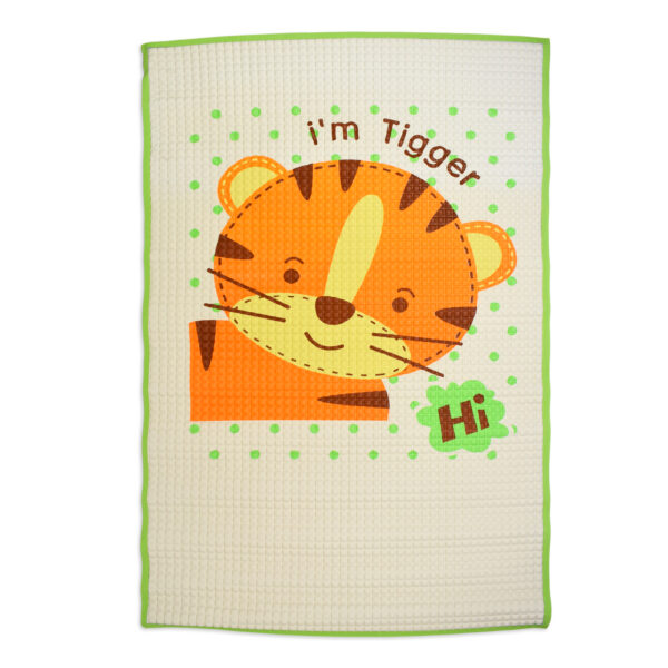 Jungle Air Filled Baby Rubber Cot Sheet, Tiger Print - Multicolor-0