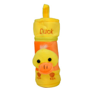 Feeding Bottle Cover With Duck Plush Toy - Yellow-27341