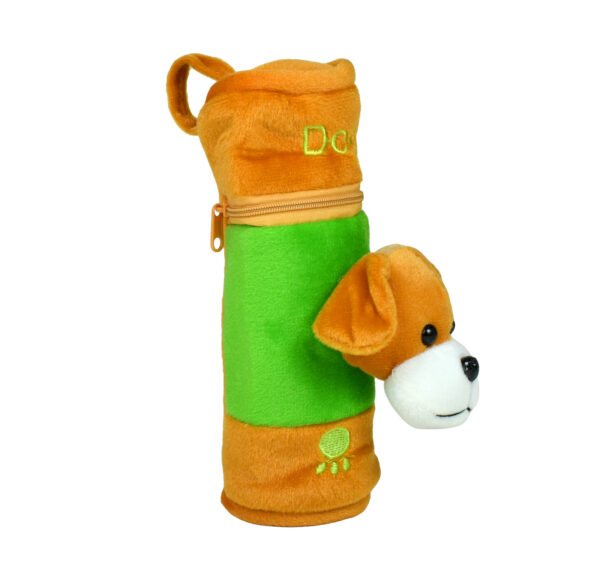 Feeding Bottle Cover With Plush Dog - Brown-0