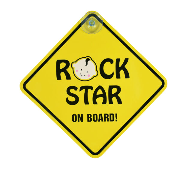 Baby Caution Car Sticker "Rock Star on Board"-0