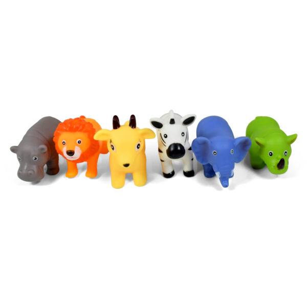 Multicolor Animal Bath Toys, Choo Choo Toys - Pack of 6-0