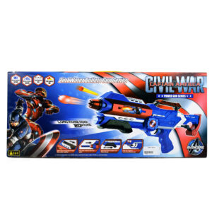 2 in 1 Toy Gun Shoot With Water jelly balls and Soft Bullets CAPTAIN AMERICA-27641