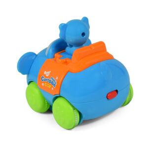 Animal Cartoon Musical Friction Car - Sky Blue-27691