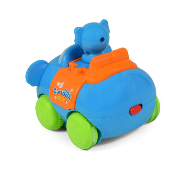 Animal Cartoon Musical Friction Car - Sky Blue-27691