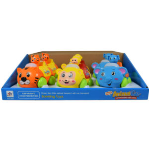 Animal Cartoon Musical Friction Car - Sky Blue-27689