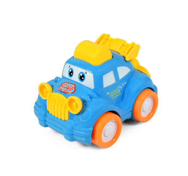 Funny Musical Friction Car - Blue/Yellow-0