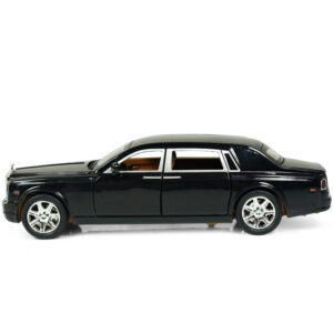 1:24 Scale Pull Back Die Cast Rolls Royce Phantom Musical Luxury Car - Black-27665