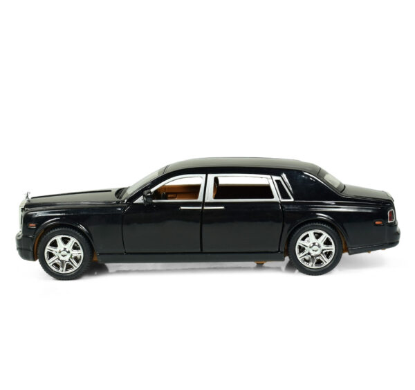 1:24 Scale Pull Back Die Cast Rolls Royce Phantom Musical Luxury Car - Black-27665