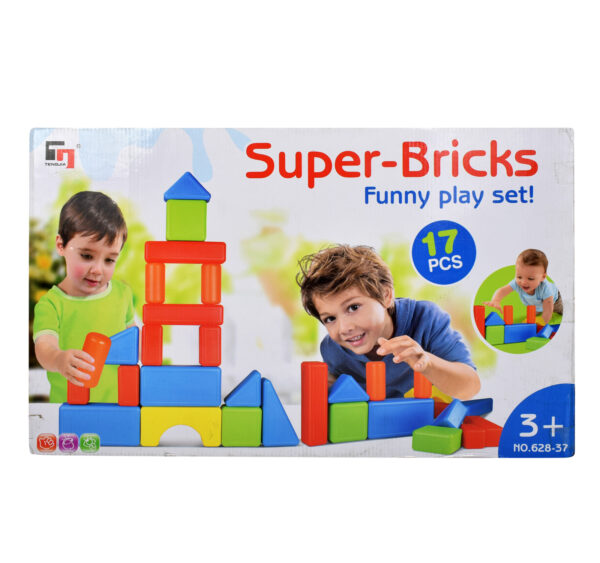 Super-Bricks Building Blocks Set of 17 Pieces-0