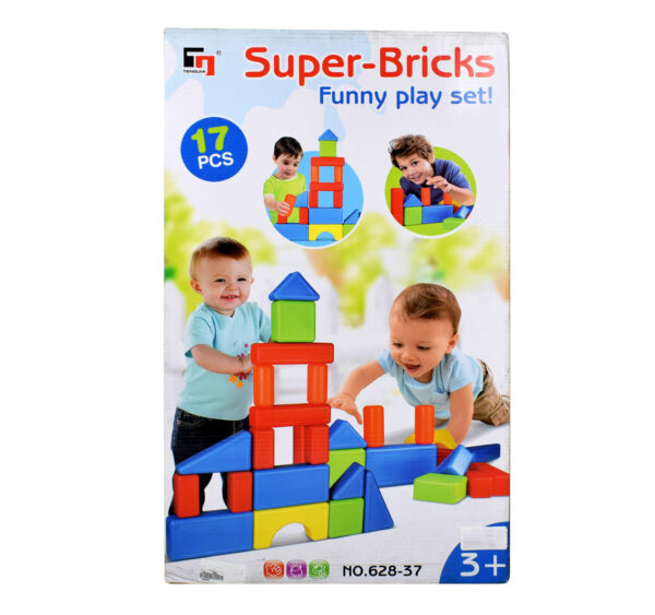 Super-Bricks Building Blocks Set of 17 Pieces-27727