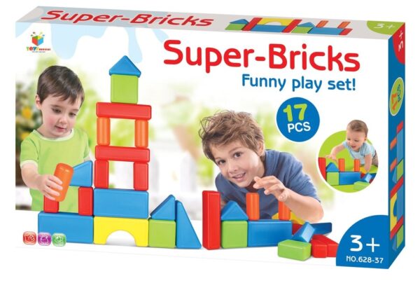 Super-Bricks Building Blocks Set of 17 Pieces-27730