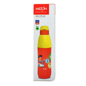 Milton Kool Style 600 Insualted Water Bottle - Yellow/Red-27866