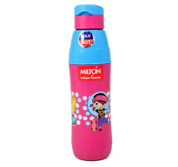 Milton Kool Style 600 Insualted Water Bottle - Blue/Pink-0